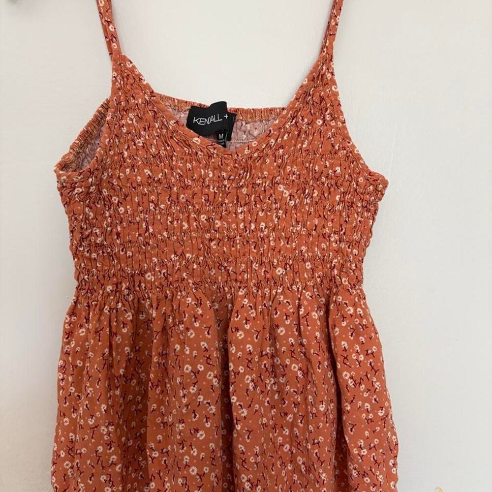 Kendall kylie rust orange babydoll tank